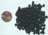 100 4mm Opaque Matte Black Round Glass Beads